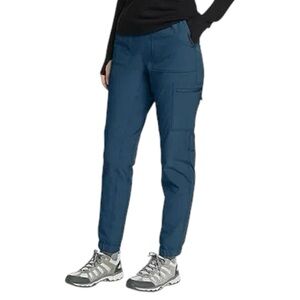 Eddie Bauer Pants Women's Size 6‎ US Teal Peacock Polar Fleece-Lined Pull-On NWT